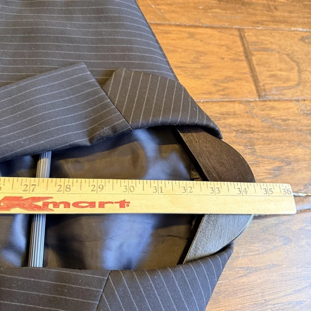Lauren Ralph Lauren Blazer Mens 48R Gray Wool Pinstripe Sport Coat Suit Jacket